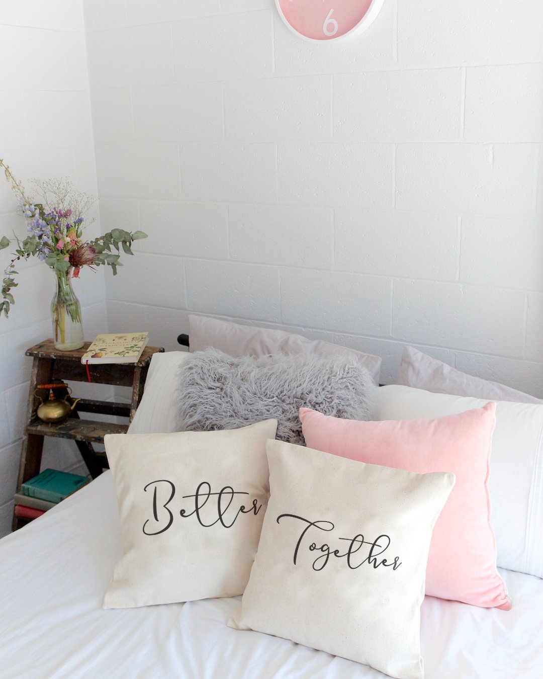 Better Together Cotton Canvas Pillow Covers, 2-Pack