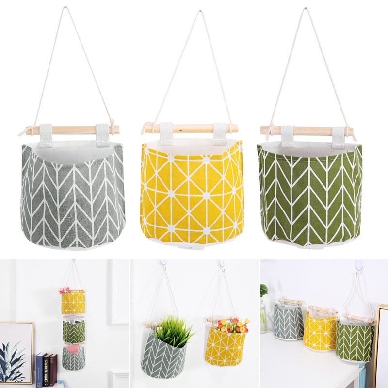 Wall Door Hanging Storage Bag Home Organizer Toys Container Decor Pockets Pouch Multifunctional CLH@8