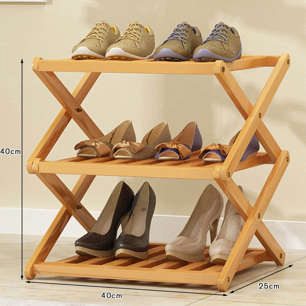 3/4 Layers Natural Bamboo Storage Rack