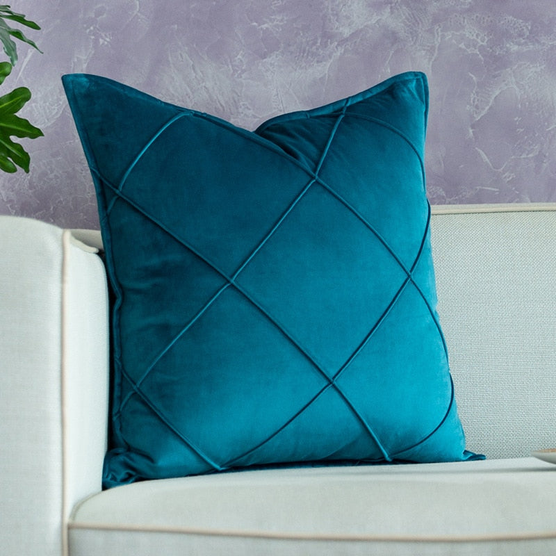 Velvet Nordic Sofa Pillows Luxury Satin Cushion