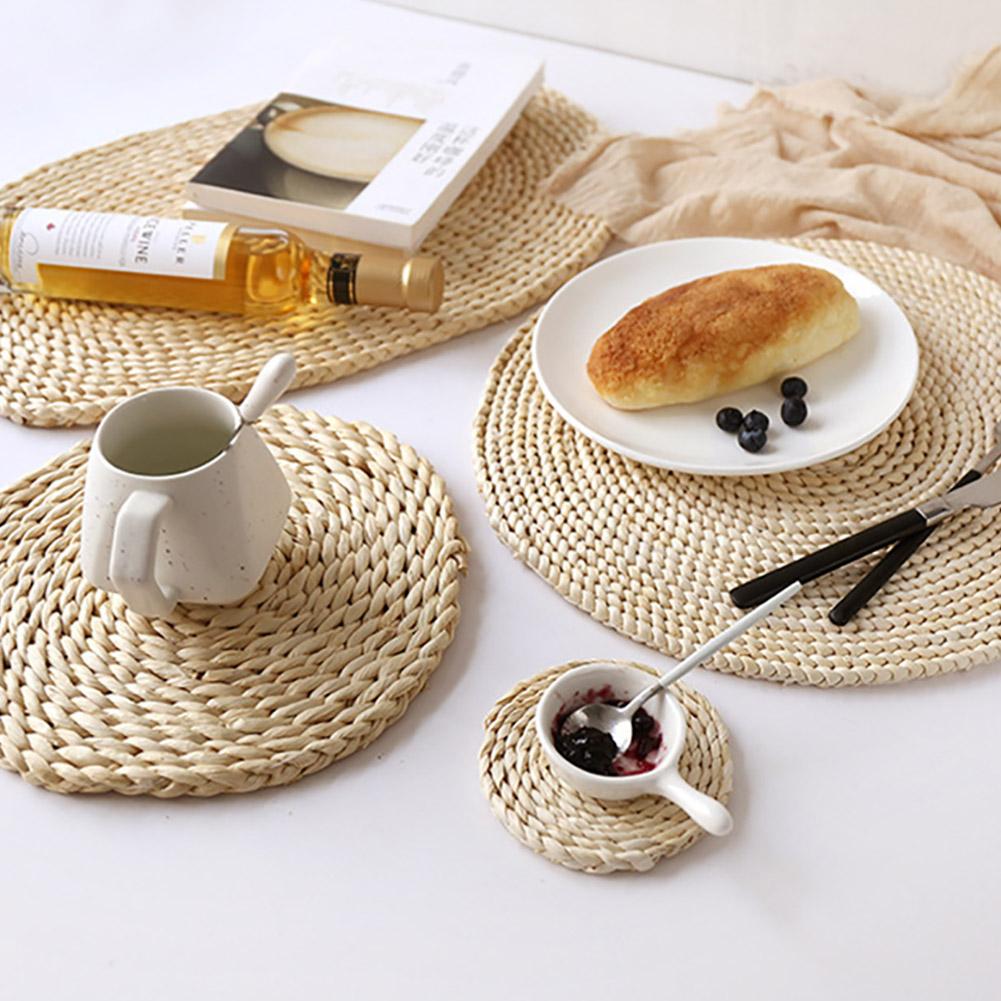 Corn Fur Woven Dining Table Mat Heat Insulation Pot Holder