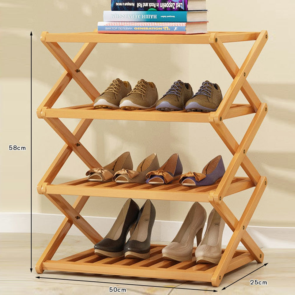 3/4 Layers Natural Bamboo Storage Rack