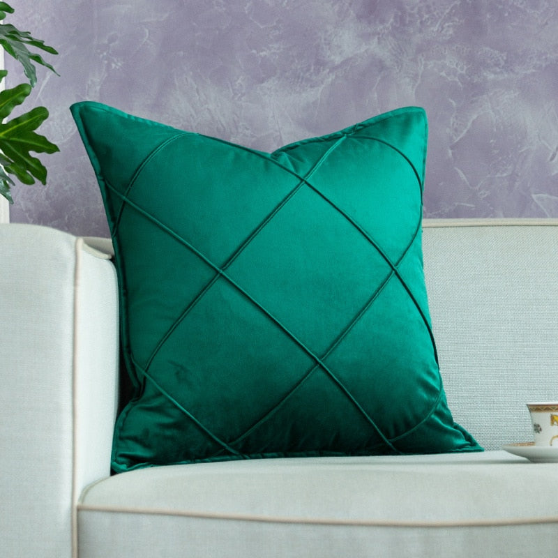 Velvet Nordic Sofa Pillows Luxury Satin Cushion