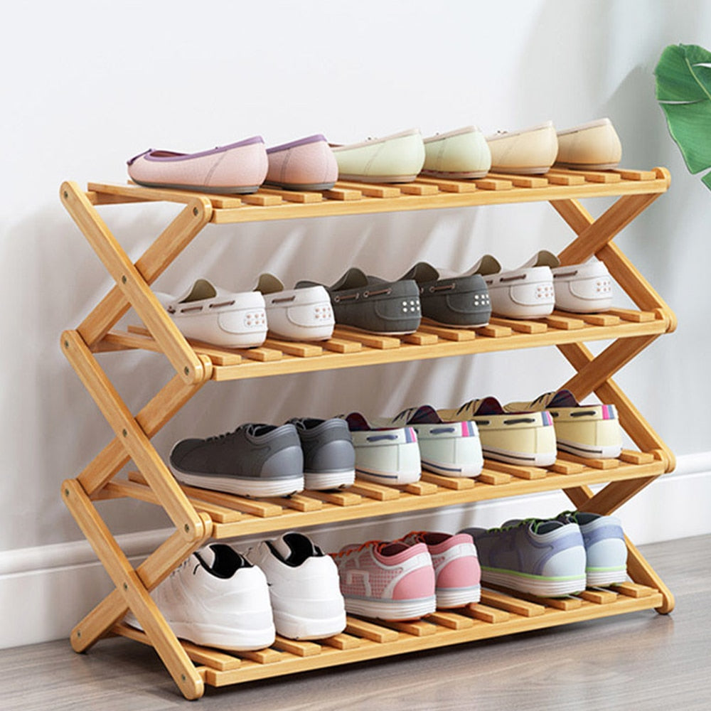 3/4 Layers Natural Bamboo Storage Rack