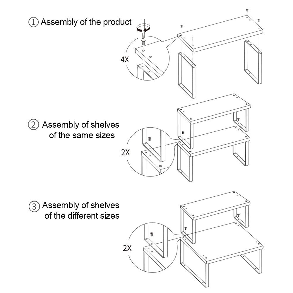 Kitchen Cabinet Shelf Organizers Stackable