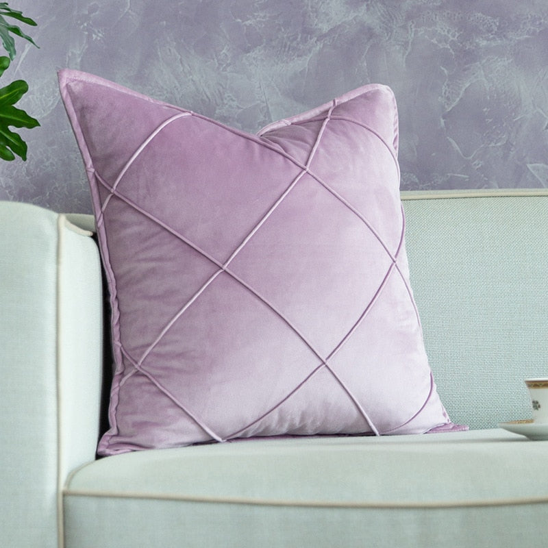 Velvet Nordic Sofa Pillows Luxury Satin Cushion