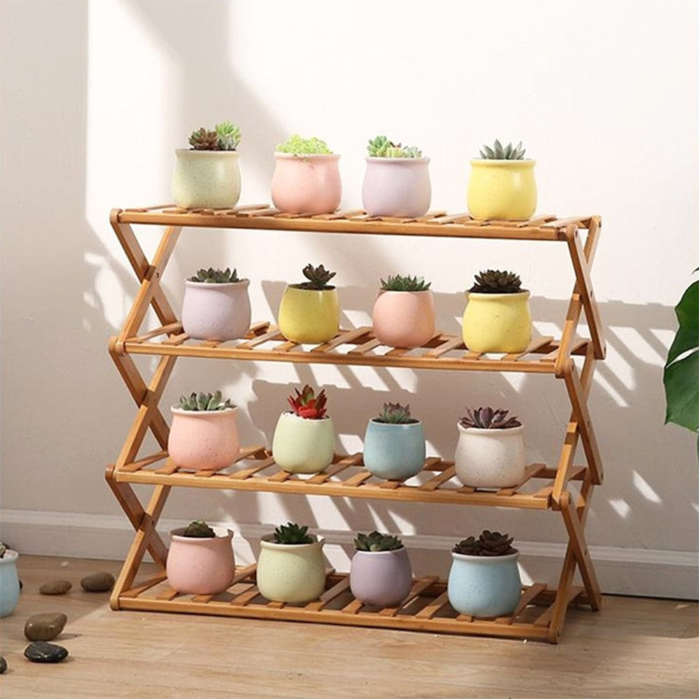 3/4 Layers Natural Bamboo Storage Rack