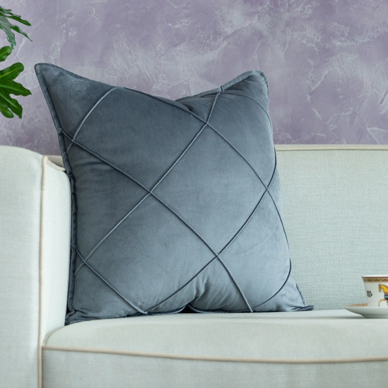 Velvet Nordic Sofa Pillows Luxury Satin Cushion