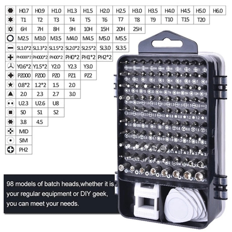 115 in 1 Multifunctional Screwdriver Set