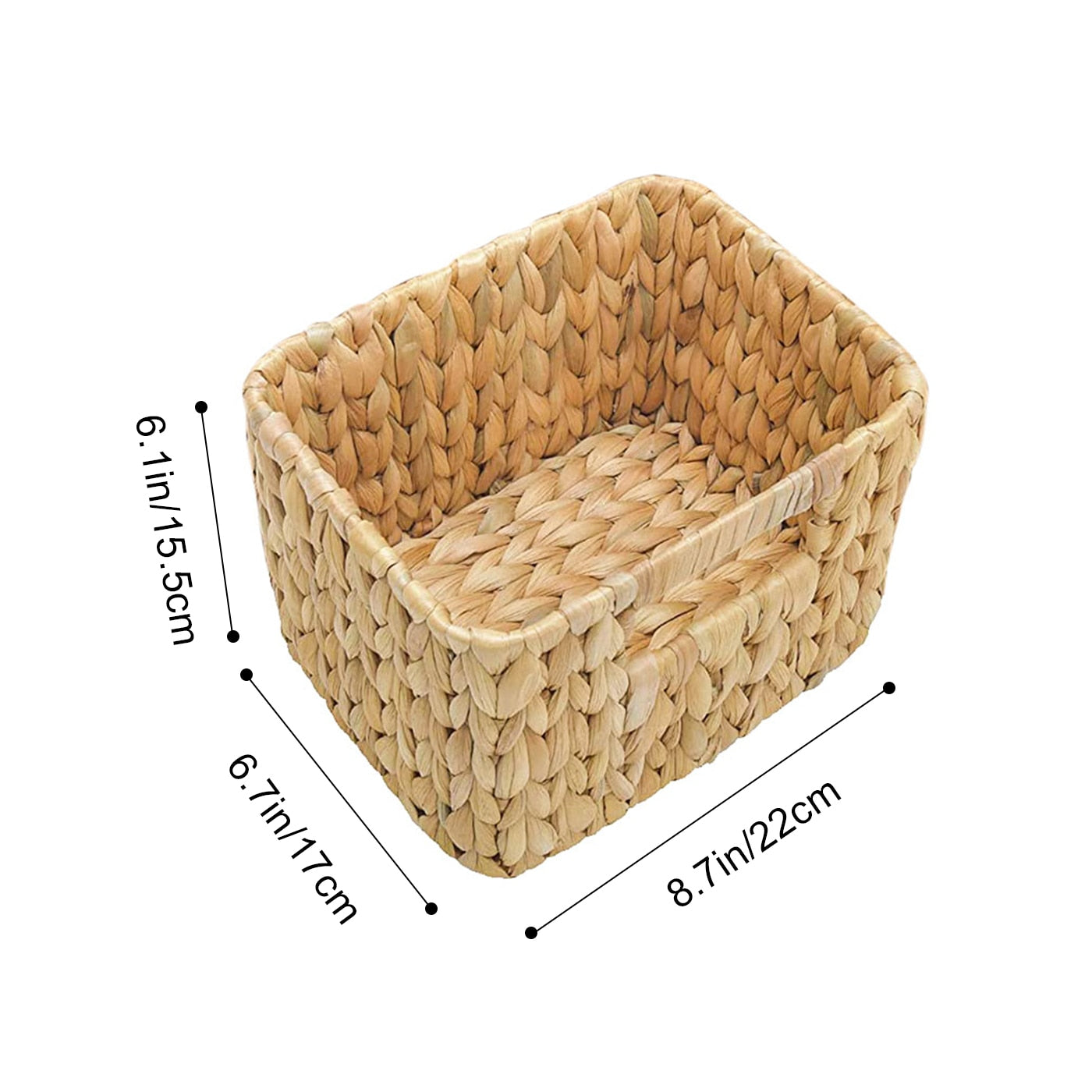 Home Office Storage Desk Shelf Desk Storage Basket Kitchen Accessories Holder Table Organizer Natural Rattan Decor Wicker Basket