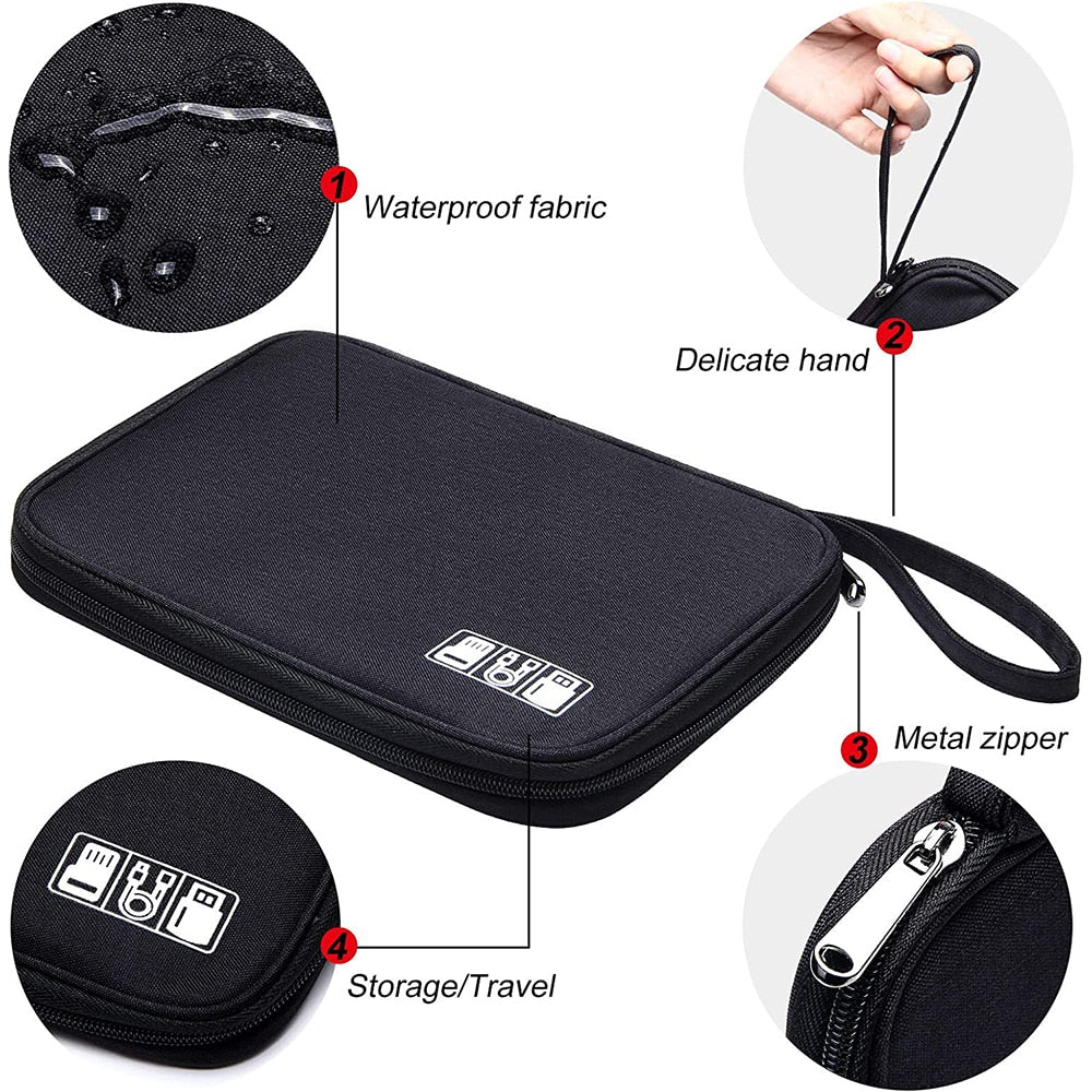 Cable Organizer Bag Travel Storage Bag Electronics Accessories Case