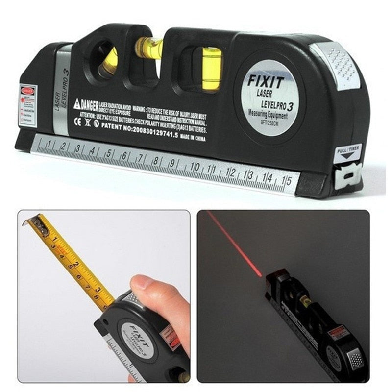 Multipurpose Laser Ruler Laser Level and Spirit Level Metric Rulers Laser