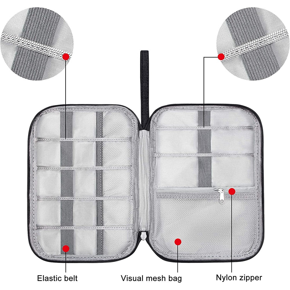 Cable Organizer Bag Travel Storage Bag Electronics Accessories Case