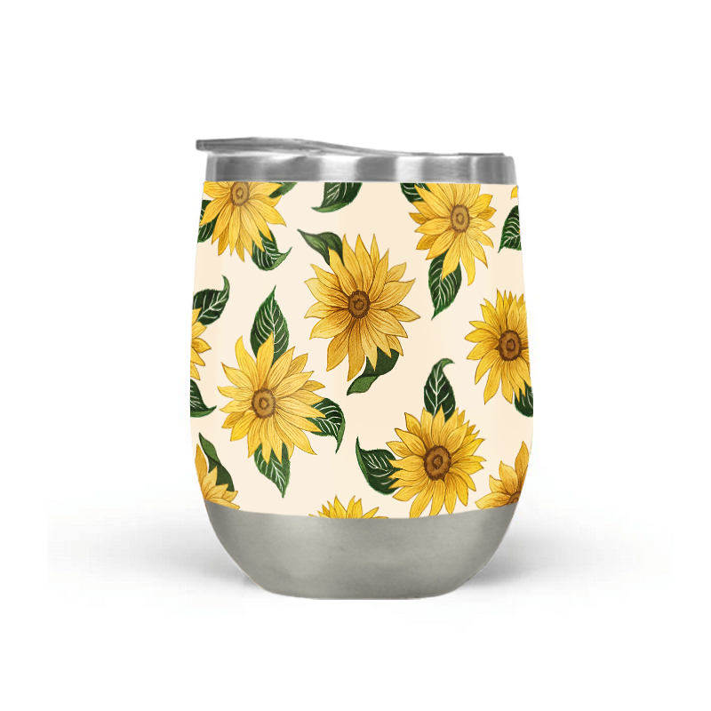 Summer Sunflower Stemless Wine Tumbler