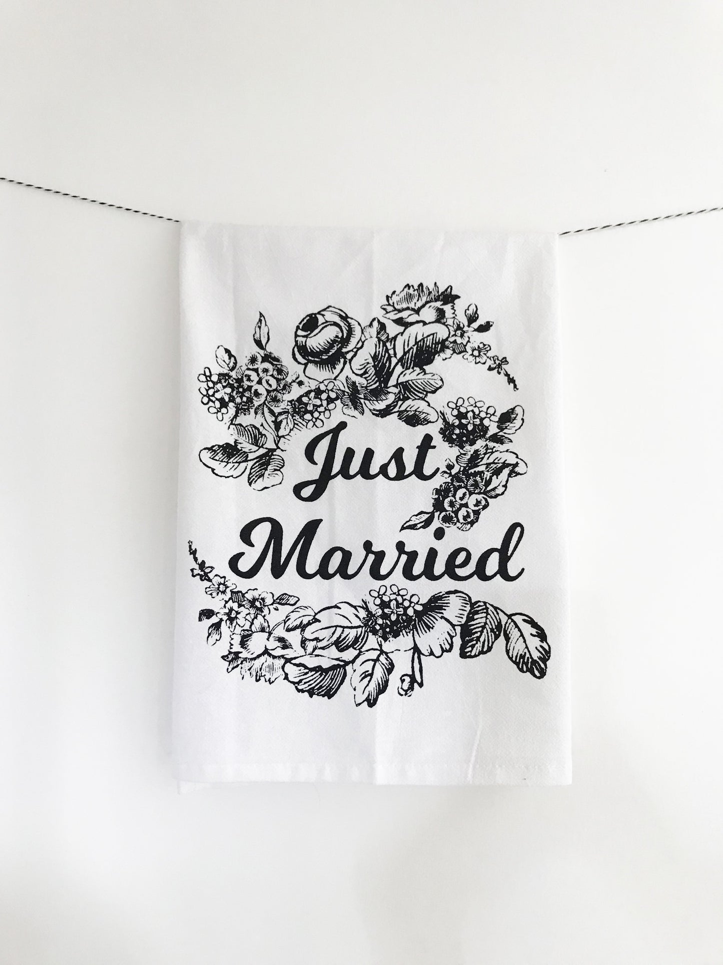 Just Married Cotton Kitchen Towel