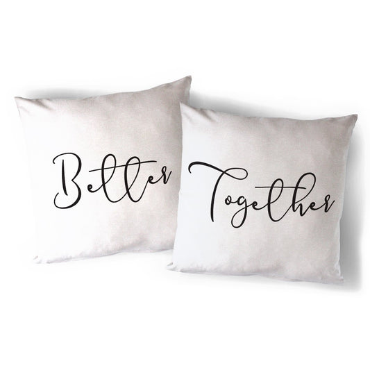 Better Together Cotton Canvas Pillow Covers, 2-Pack