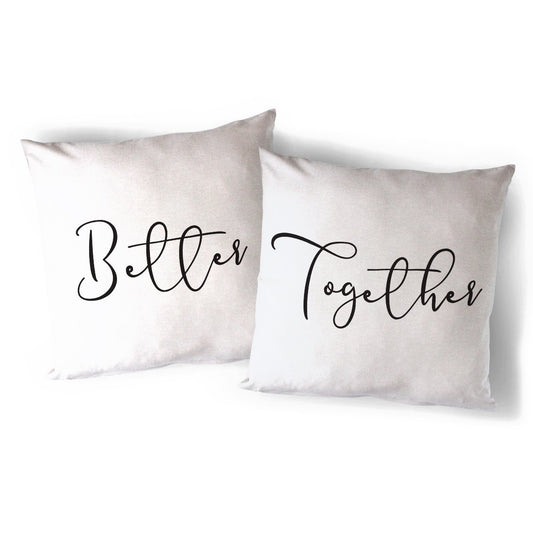 Better Together Cotton Canvas Pillow Covers, 2-Pack