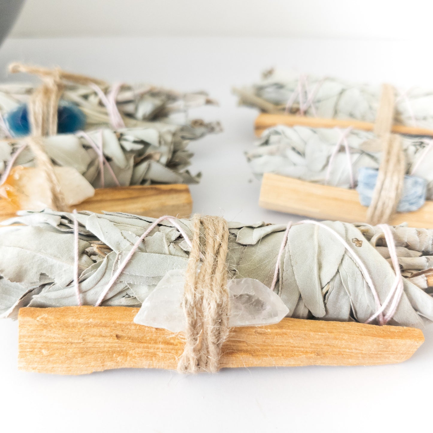 Palo Santo, Sage & Crystal Smudging Bundle