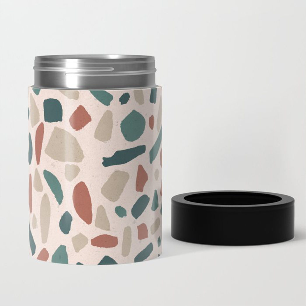 Warm Terrazzo Can Cooler